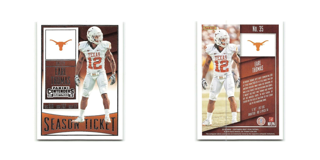 Earl Thomas 2016 Panini Contenders Draft Picks #35 Texas Longhorns NM