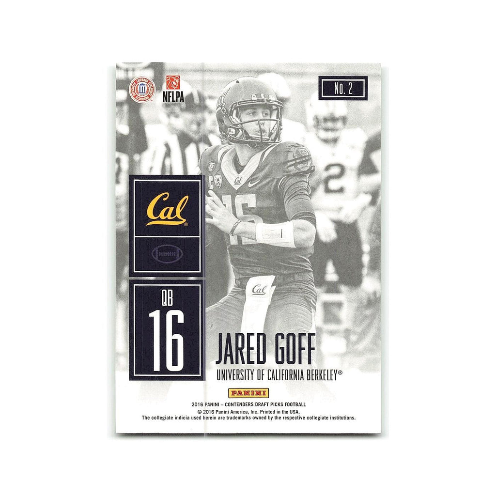 Jared Goff 2016 Panini Contenders Draft Picks #2 California Golden Bears NM
