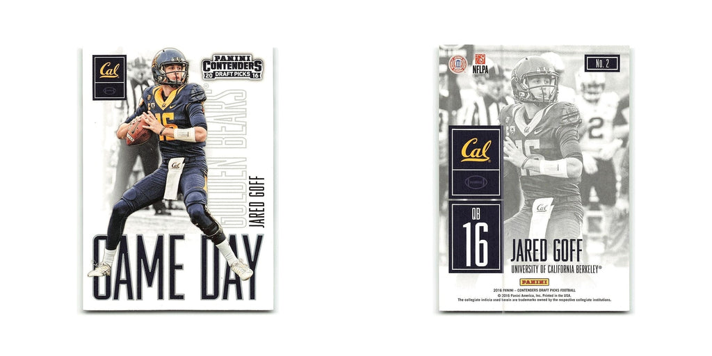 Jared Goff 2016 Panini Contenders Draft Picks #2 California Golden Bears NM