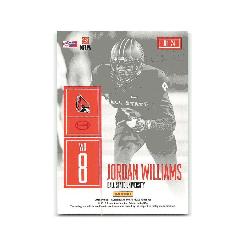Jordan Williams 2016 Panini Contenders Draft Picks #24 Ball State Cardinals NM