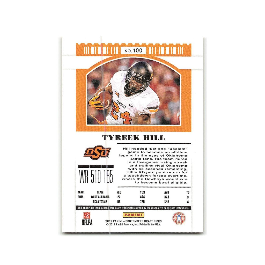 Tyreek Hill 2019 Panini Contenders Draft Picks #100 Oklahoma State Cowboys NM