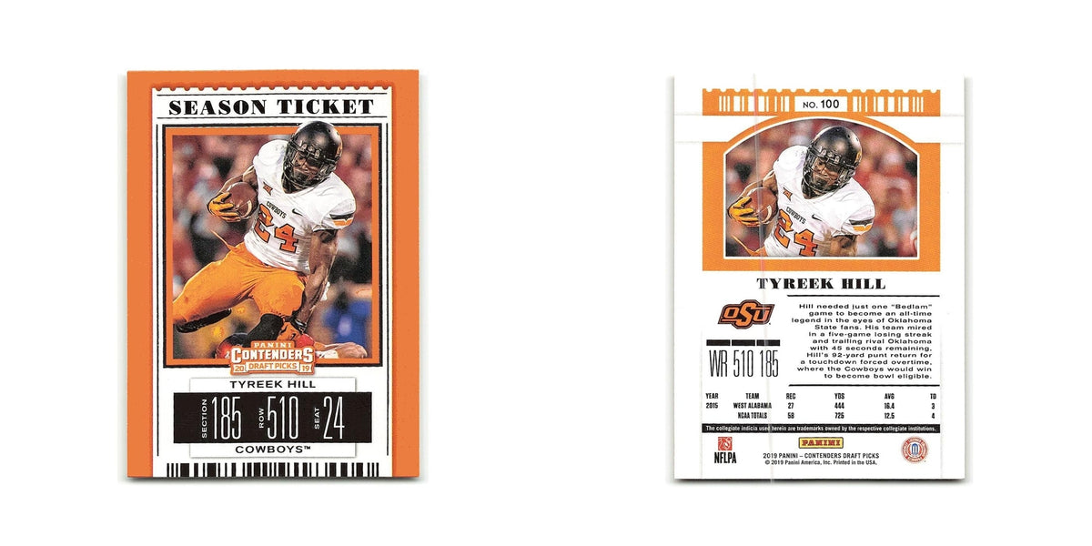 Tyreek Hill 2019 Panini Contenders Draft Picks #100 Oklahoma State Cowboys NM