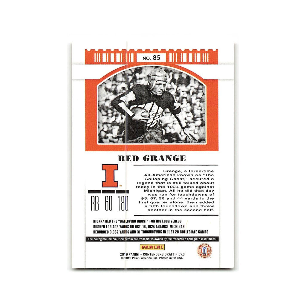 Red Grange 2019 Panini Contenders Draft Picks #85 Illinois Fighting Illini NM