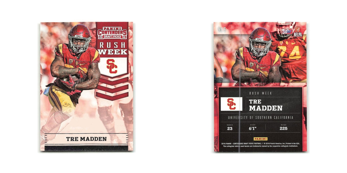 Tre Madden 2016 Panini Contenders Draft Picks Rush Week #6 USC Trojans NM