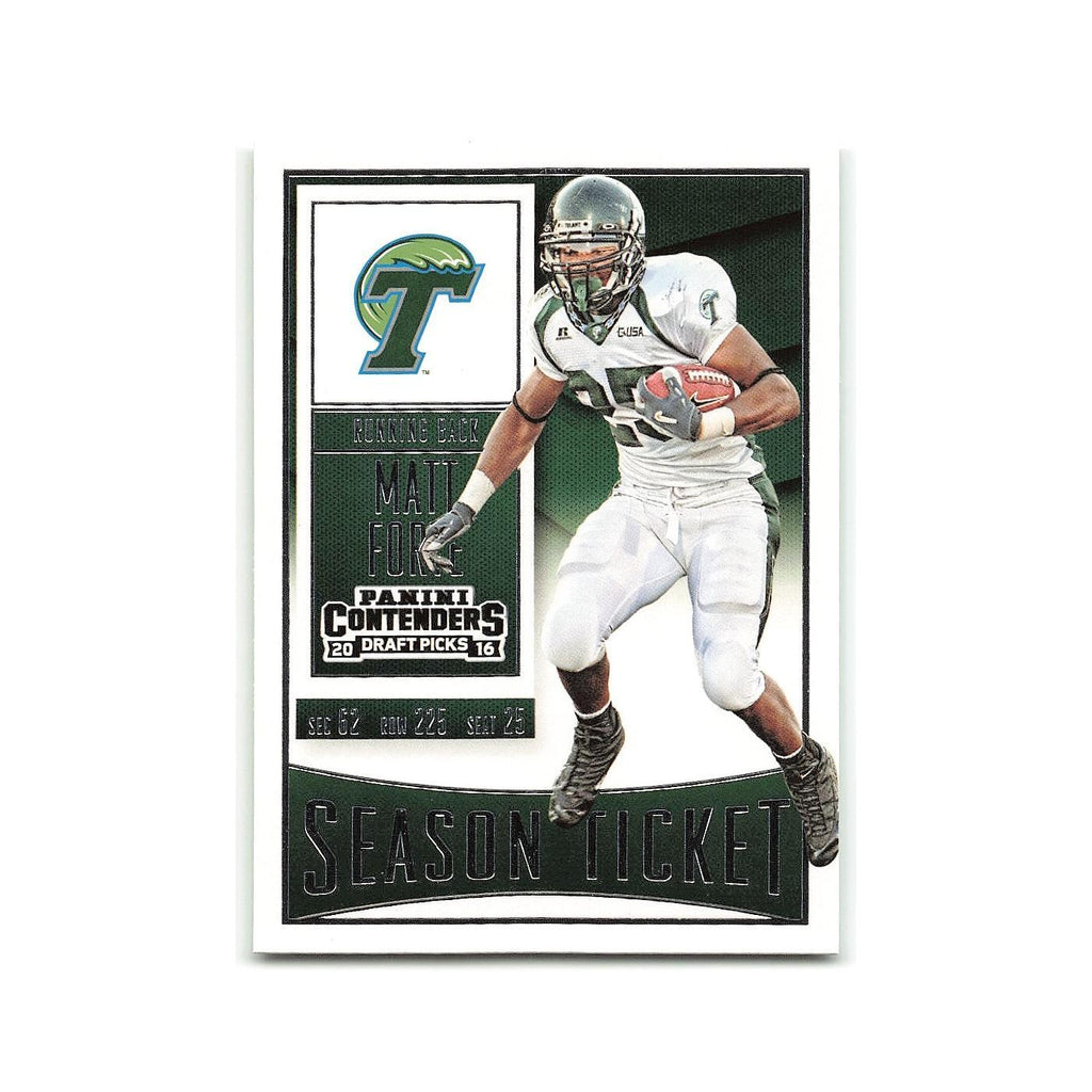 Matt Forte 2016 Panini Contenders Draft Picks #72 Tulane Green Wave NM