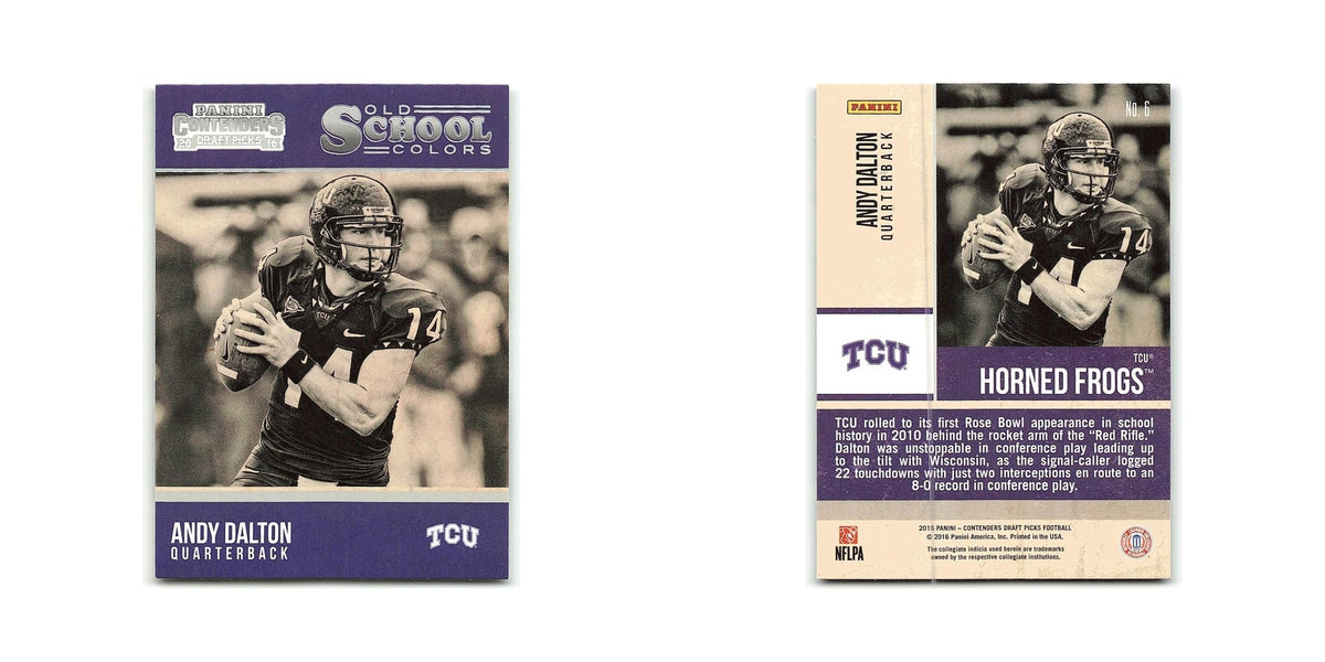 Andy Dalton 2016 Panini Contenders Draft Picks Old School Colors #6 NM