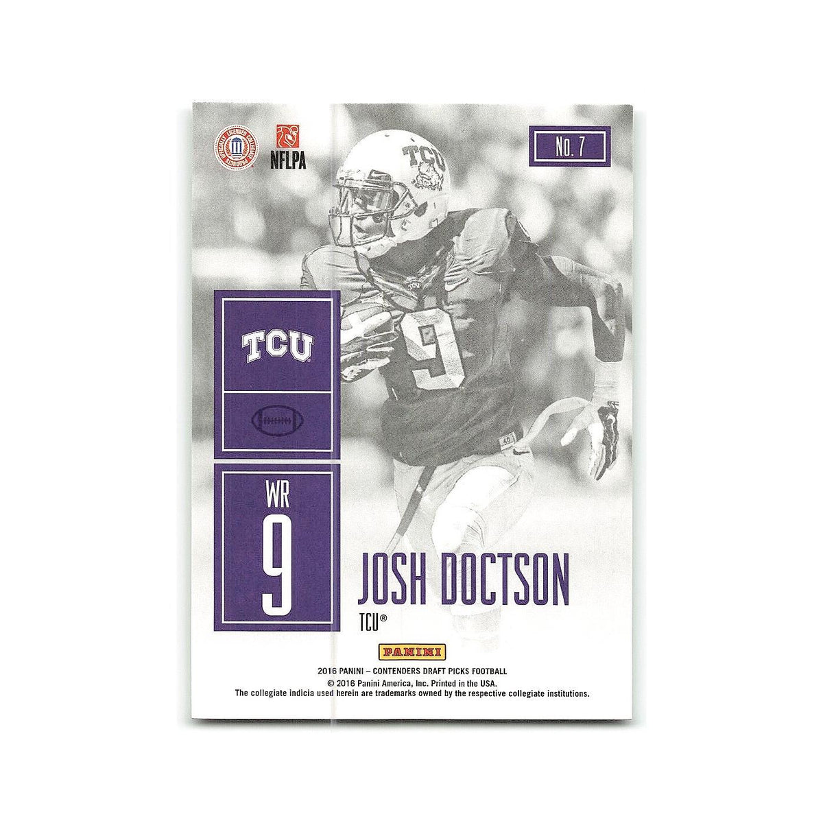 Josh Doctson 2016 Panini Contenders Draft Picks #7 TCU Horned Frogs NM
