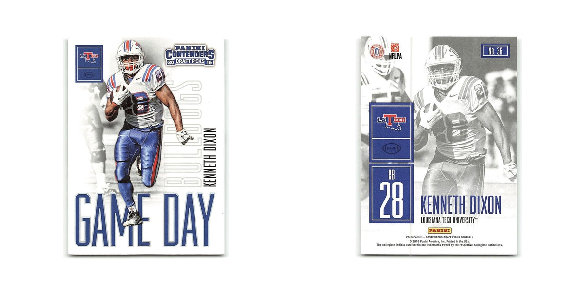 Kenneth Dixon 2016 Panini Contenders Draft Picks #36 Louisiana Tech Bulldogs NM