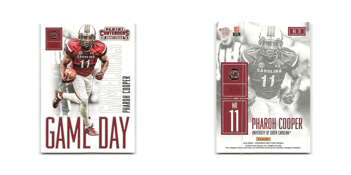 Pharoh Cooper 2016 Panini Contenders Draft Picks #20 South Carolina Gamecocks NM
