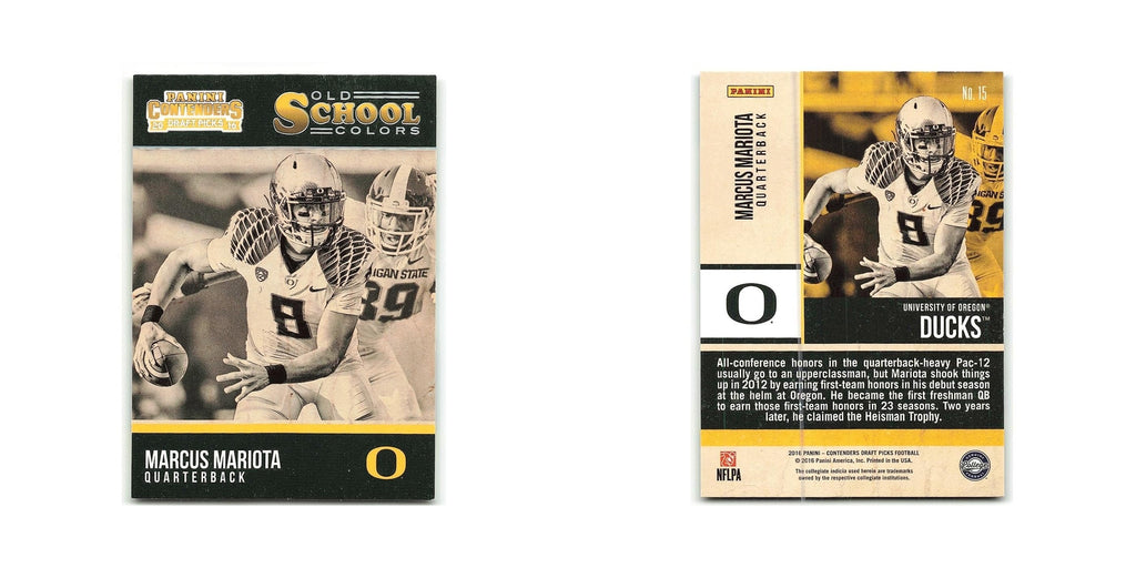 Marcus Mariota 2016 Panini Contenders Draft Picks Old School Colors #15 NM