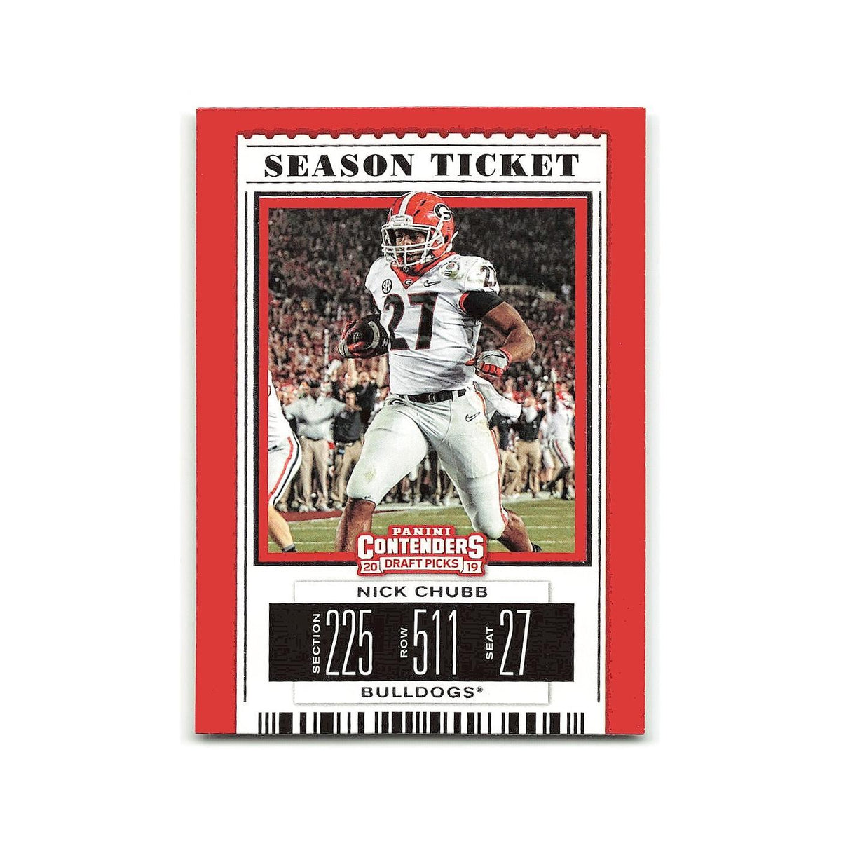 Nick Chubb 2019 Panini Contenders Draft Picks #75 Georgia Bulldogs NM