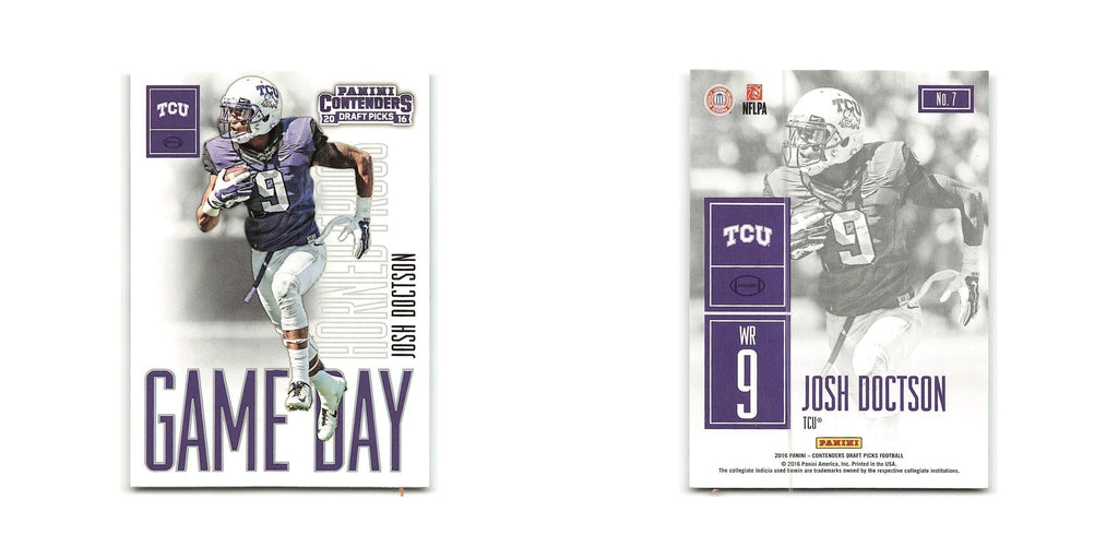 Josh Doctson 2016 Panini Contenders Draft Picks #7 TCU Horned Frogs NM