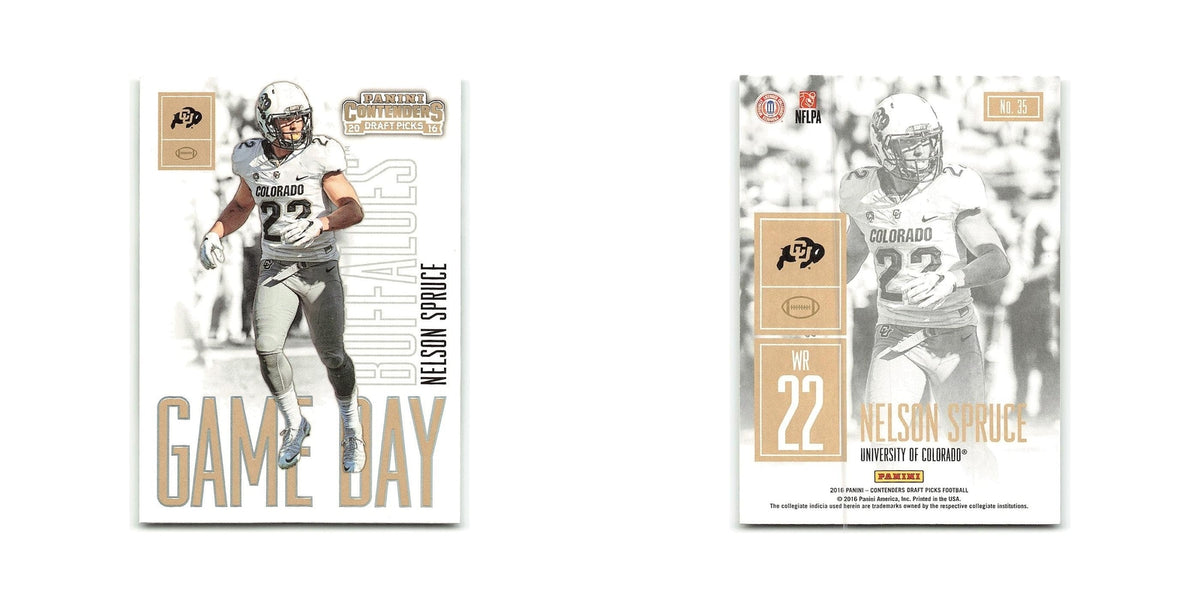 Nelson Spruce 2016 Panini Contenders Draft Picks #35 Colorado Buffaloes NM