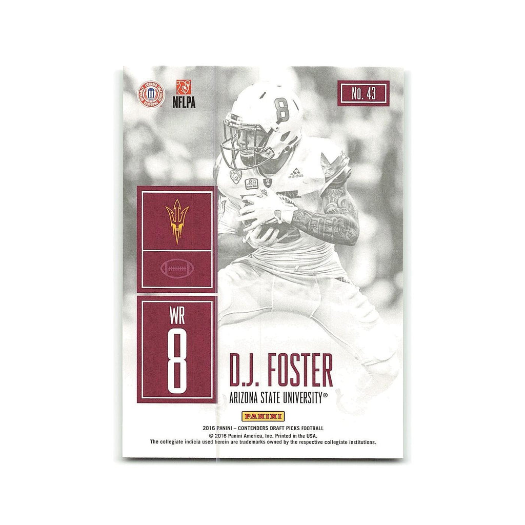 D.J. Foster 2016 Panini Contenders Draft Picks #43 Arizona State Sun Devils NM