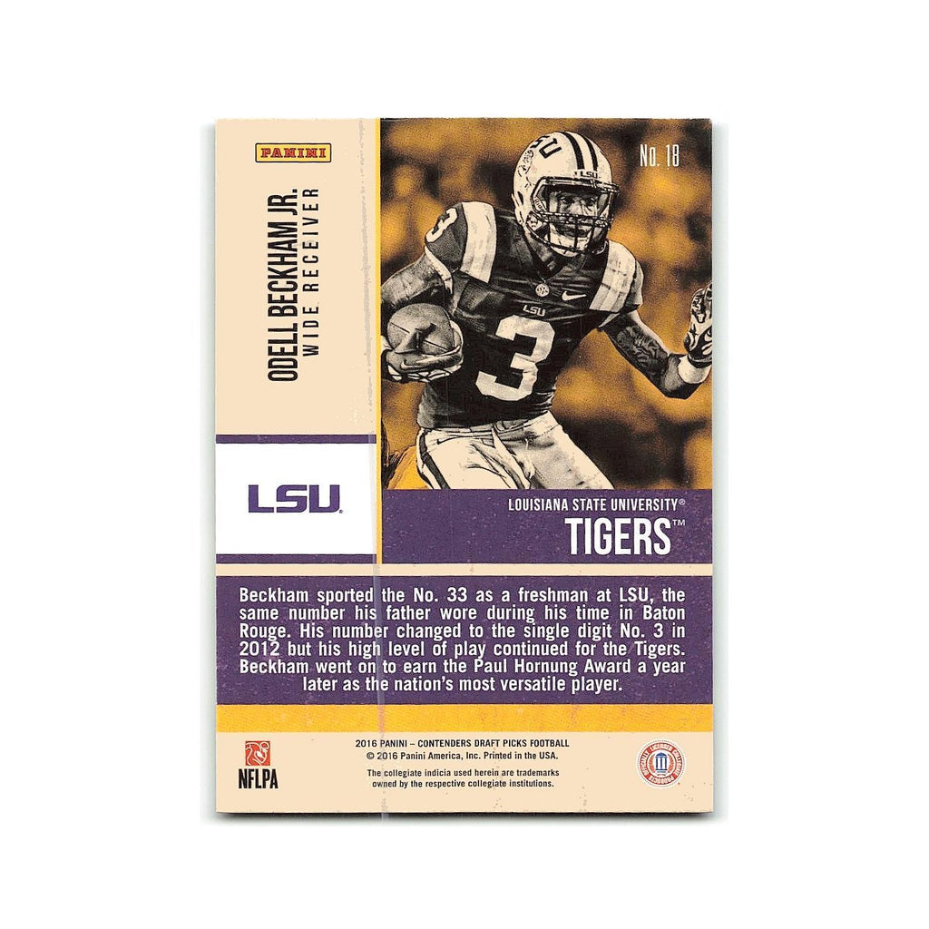 Odell Beckham Jr. 2016 Panini Contenders Draft Picks Old School Colors #18 NM