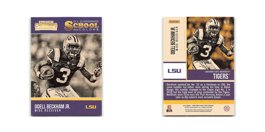 Odell Beckham Jr. 2016 Panini Contenders Draft Picks Old School Colors #18 NM