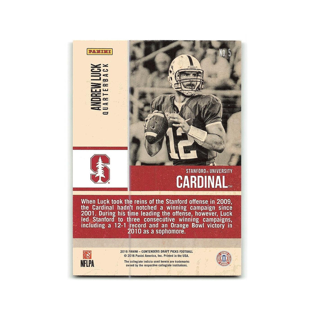 Andrew Luck 2016 Panini Contenders Draft Picks Old School Colors #5 NM