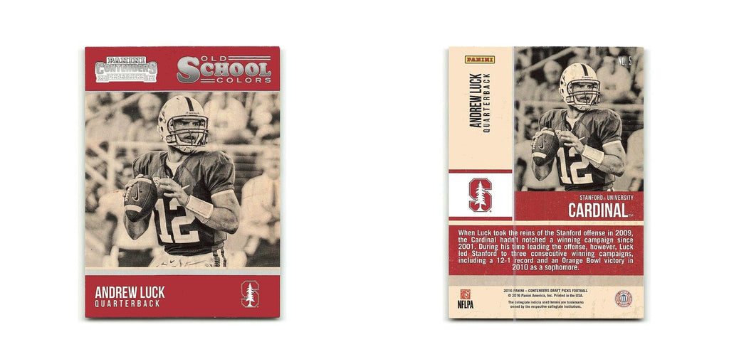 Andrew Luck 2016 Panini Contenders Draft Picks Old School Colors #5 NM