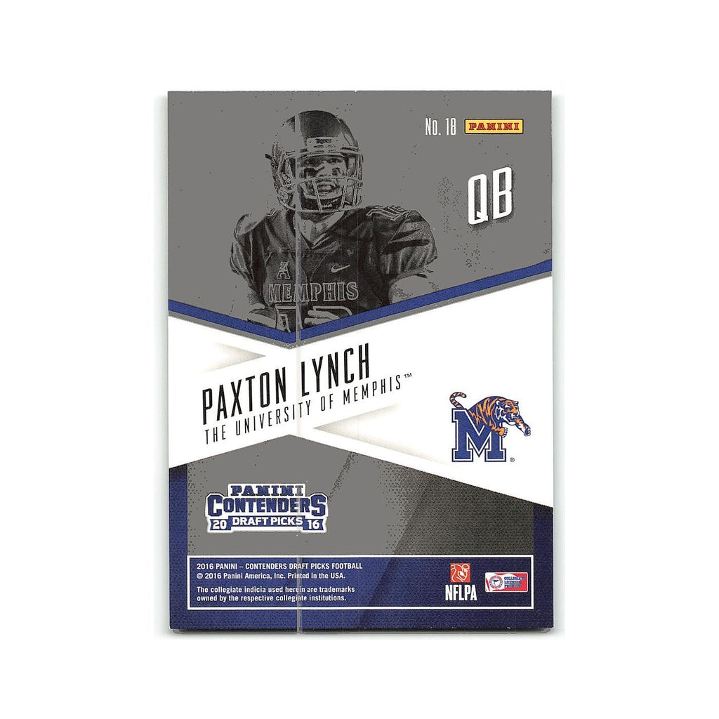 Paxton Lynch 2016 Panini Contenders Draft Picks School Colors #18 NM