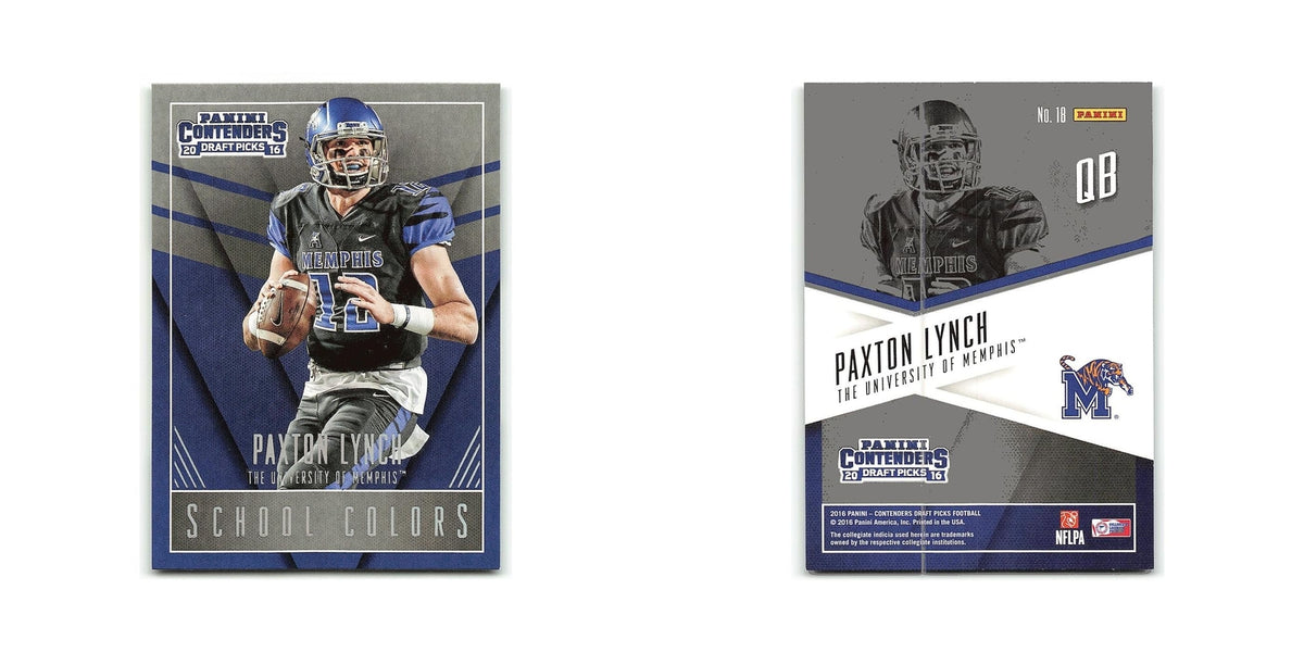Paxton Lynch 2016 Panini Contenders Draft Picks School Colors #18 NM