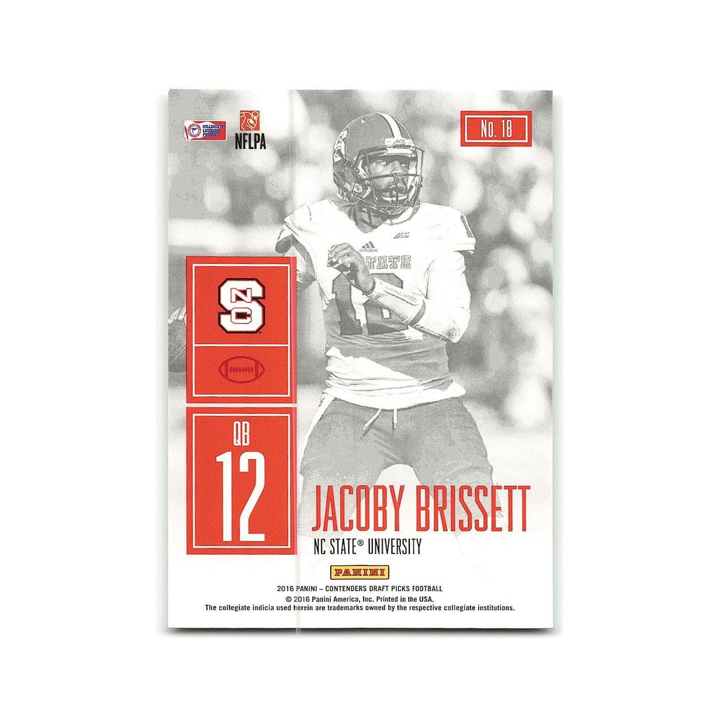 Jacoby Brissett 2016 Panini Contenders Draft Picks #18 NC State Wolfpack NM
