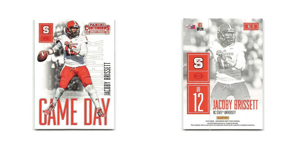 Jacoby Brissett 2016 Panini Contenders Draft Picks #18 NC State Wolfpack NM