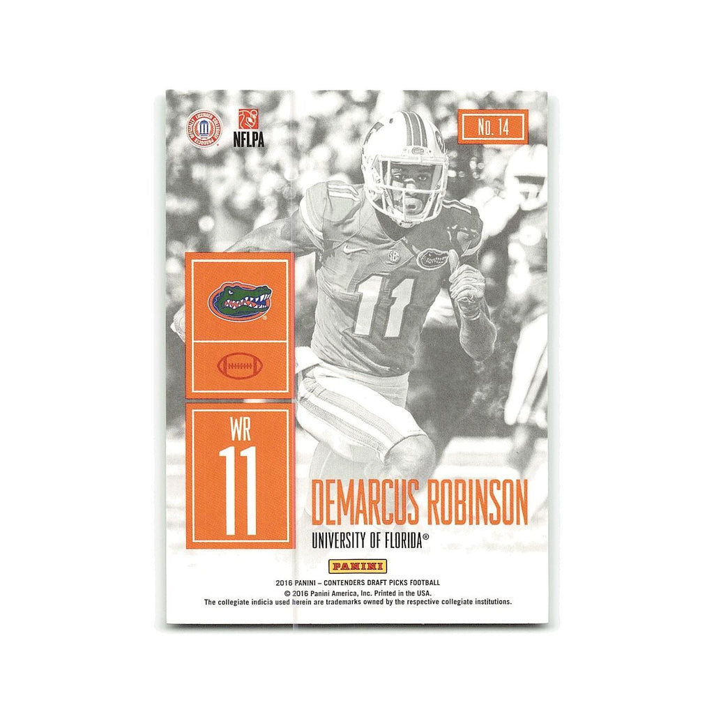 Demarcus Robinson 2016 Panini Contenders Draft Picks #14 Florida Gators NM
