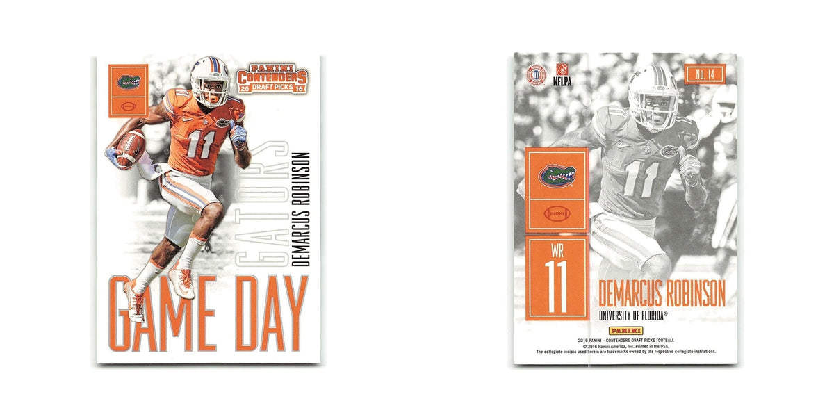 Demarcus Robinson 2016 Panini Contenders Draft Picks #14 Florida Gators NM