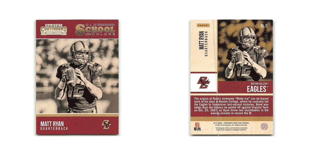 Matt Ryan 2016 Panini Contenders Draft Picks Old School Colors #16 NM