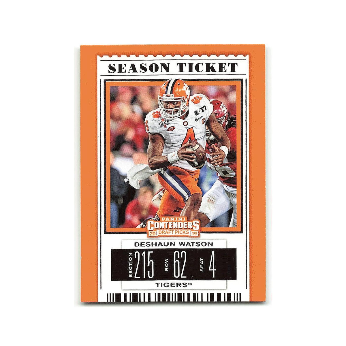 Deshaun Watson 2019 Panini Contenders Draft Picks #33 Clemson Tigers NM