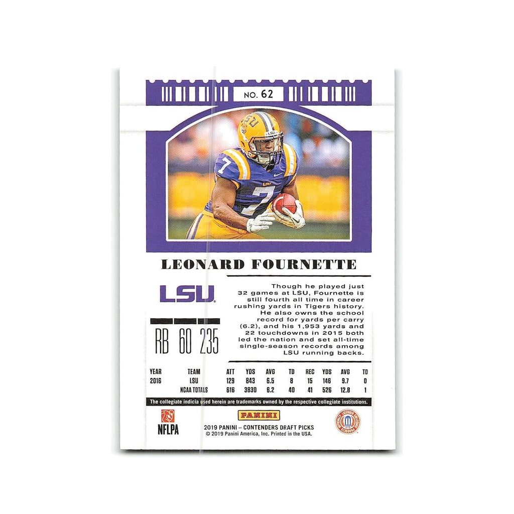 Leonard Fournette 2019 Panini Contenders Draft Picks #62 LSU Tigers NM