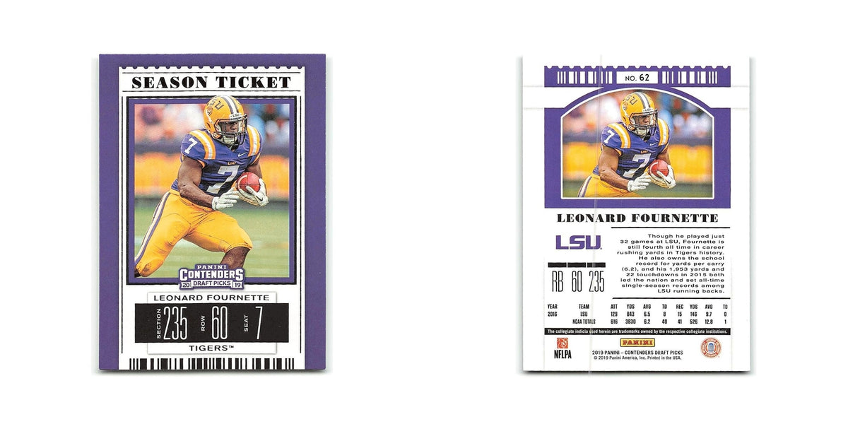 Leonard Fournette 2019 Panini Contenders Draft Picks #62 LSU Tigers NM