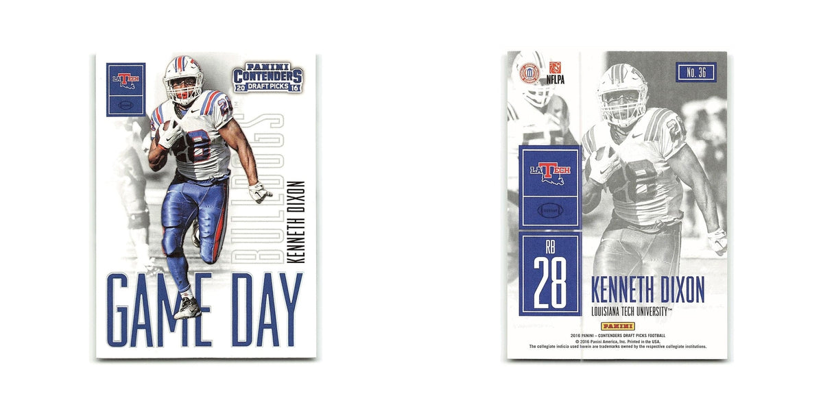 Kenneth Dixon 2016 Panini Contenders Draft Picks #36 Louisiana Tech Bulldogs NM