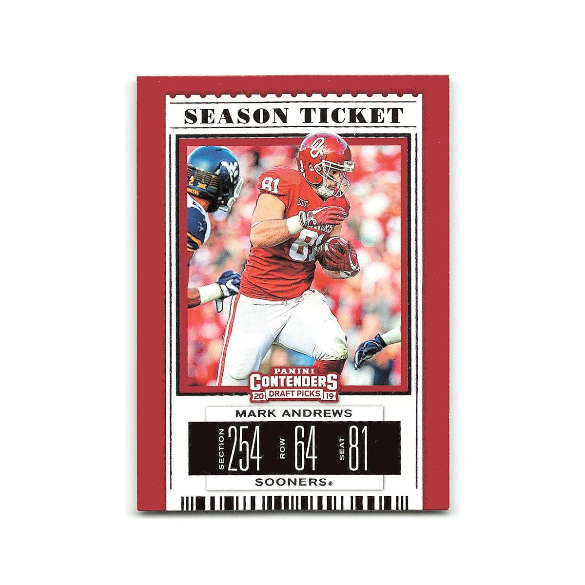 Mark Andrews 2019 Panini Contenders Draft Picks #66 Oklahoma Sooners NM
