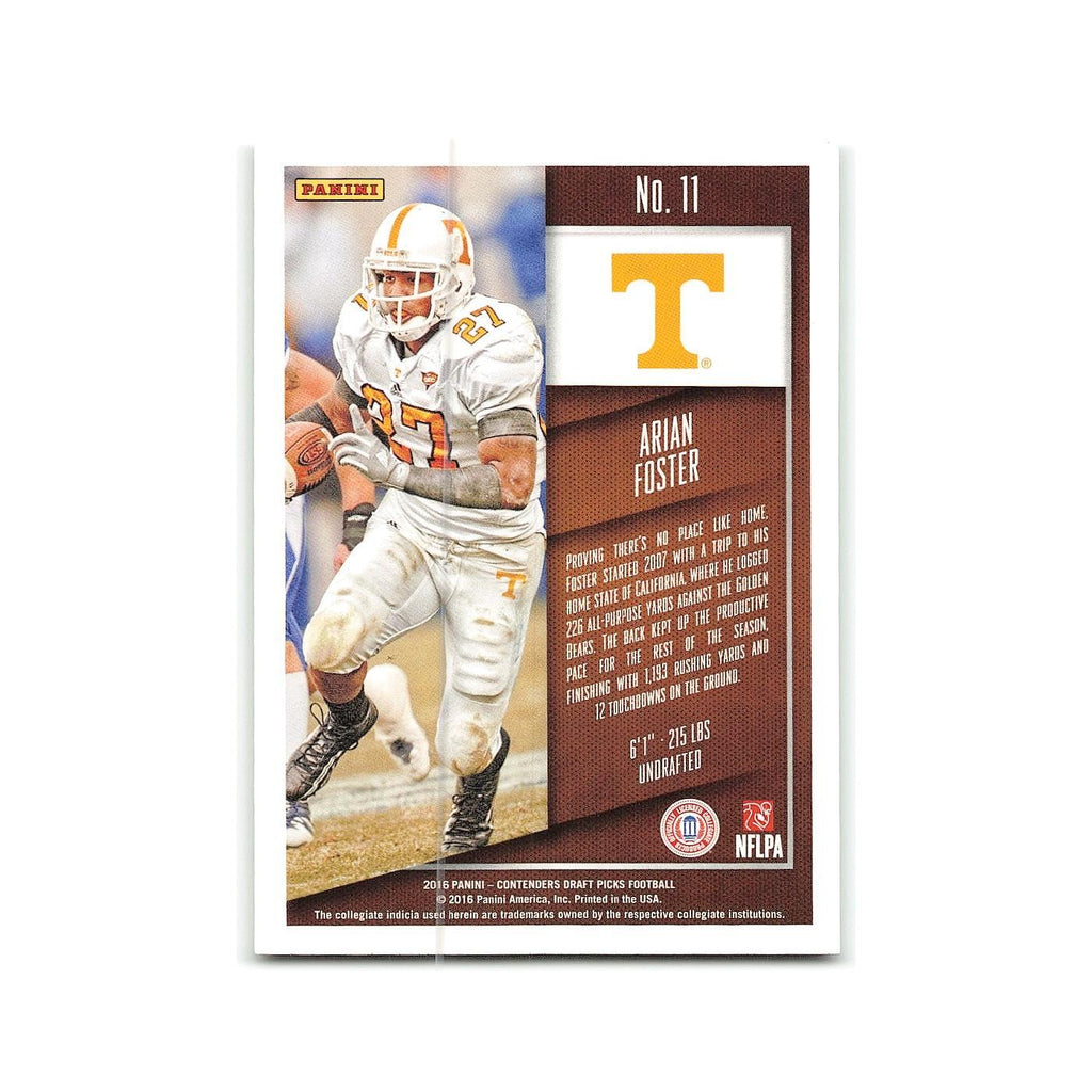 Arian Foster 2016 Panini Contenders Draft Picks #11 Tennessee Volunteers NM