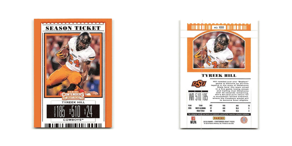 Tyreek Hill 2019 Panini Contenders Draft Picks #100 Oklahoma State Cowboys NM
