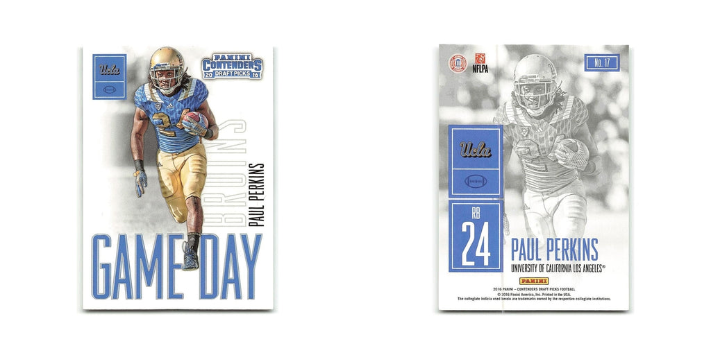 Paul Perkins 2016 Panini Contenders Draft Picks #17 UCLA Bruins Football Card NM