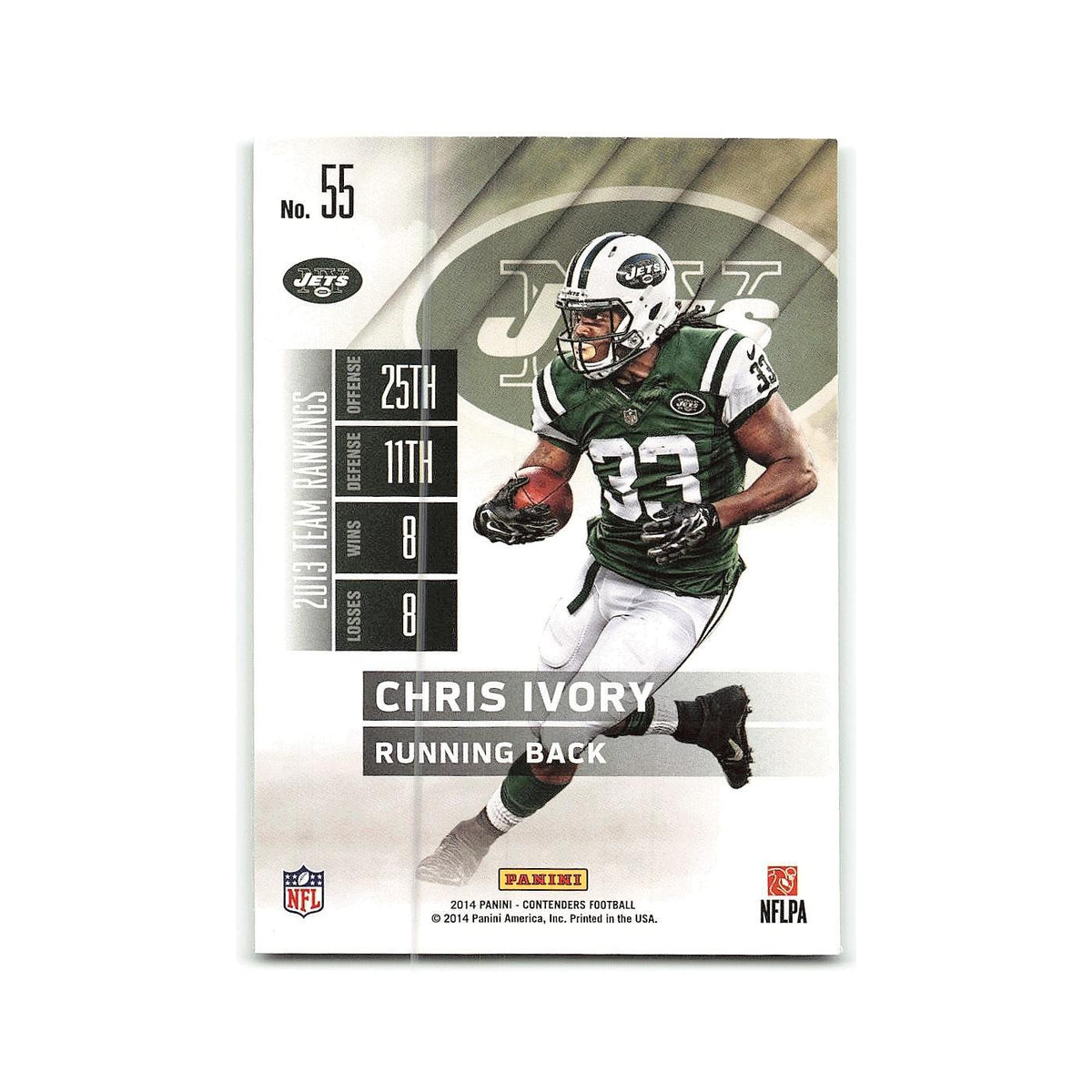Chris Ivory 2014 Panini Contenders #55 New York Jets Football Card NM