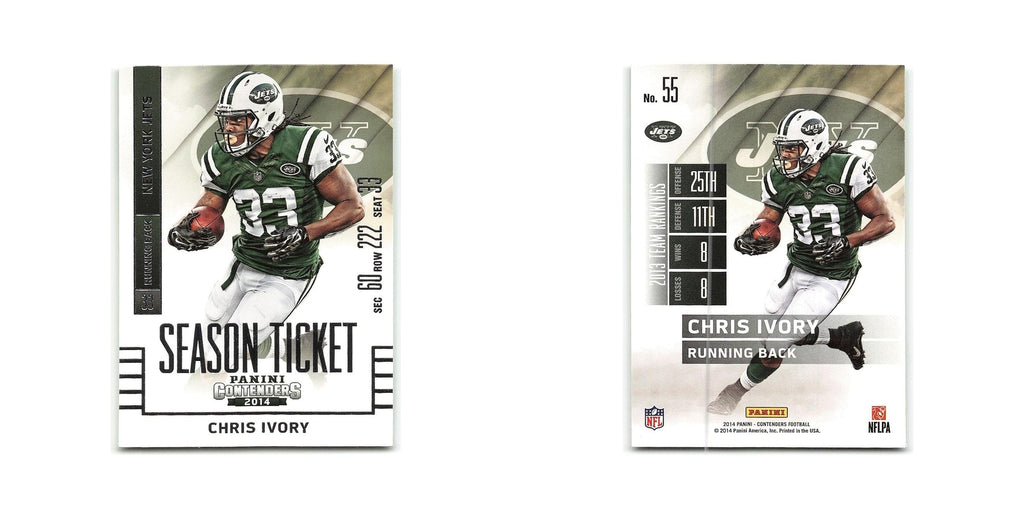 Chris Ivory 2014 Panini Contenders #55 New York Jets Football Card NM