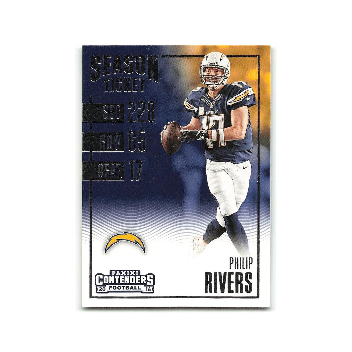 Philip Rivers 2016 Panini Contenders #74 San Diego Chargers Football Card NM