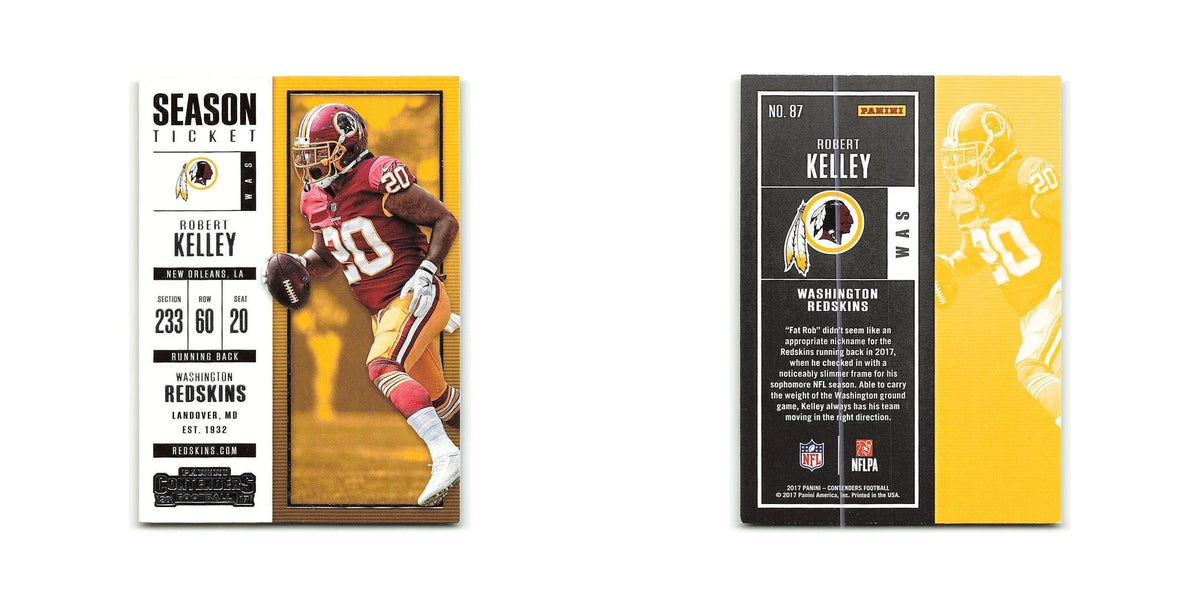 Robert Kelley 2017 Panini Contenders #87 Washington Redskins Football Card NM