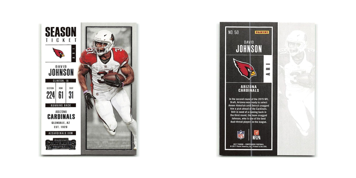 David Johnson 2017 Panini Contenders #50 Arizona Cardinals Football Card NM