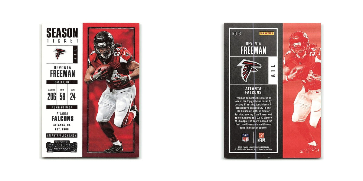 Devonta Freeman 2017 Panini Contenders #3 Atlanta Falcons Football Card NM