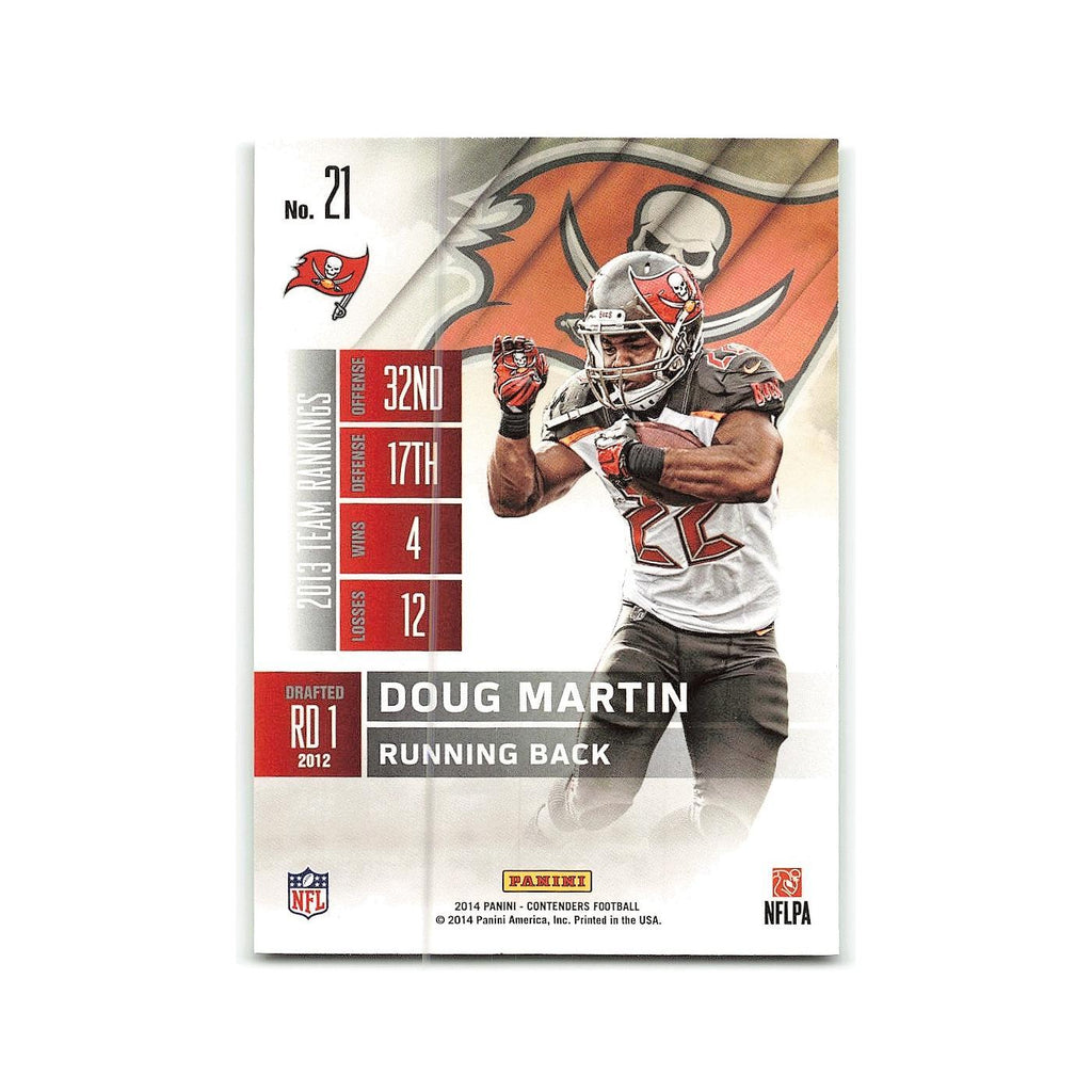 Doug Martin 2014 Panini Contenders #21 Tampa Bay Buccaneers Football Card NM