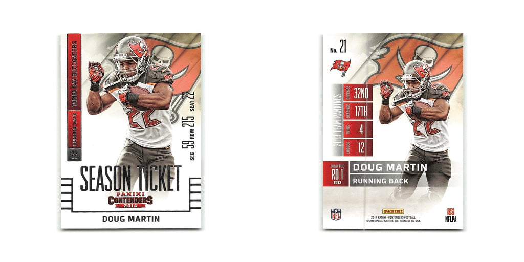 Doug Martin 2014 Panini Contenders #21 Tampa Bay Buccaneers Football Card NM