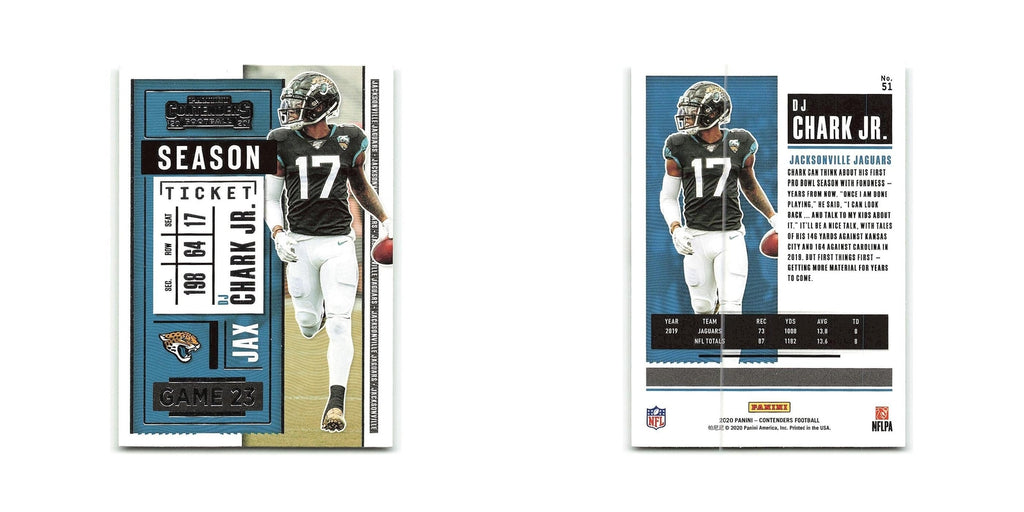 DJ Chark Jr. 2020 Panini Contenders #51 Jacksonville Jaguars Football Card NM