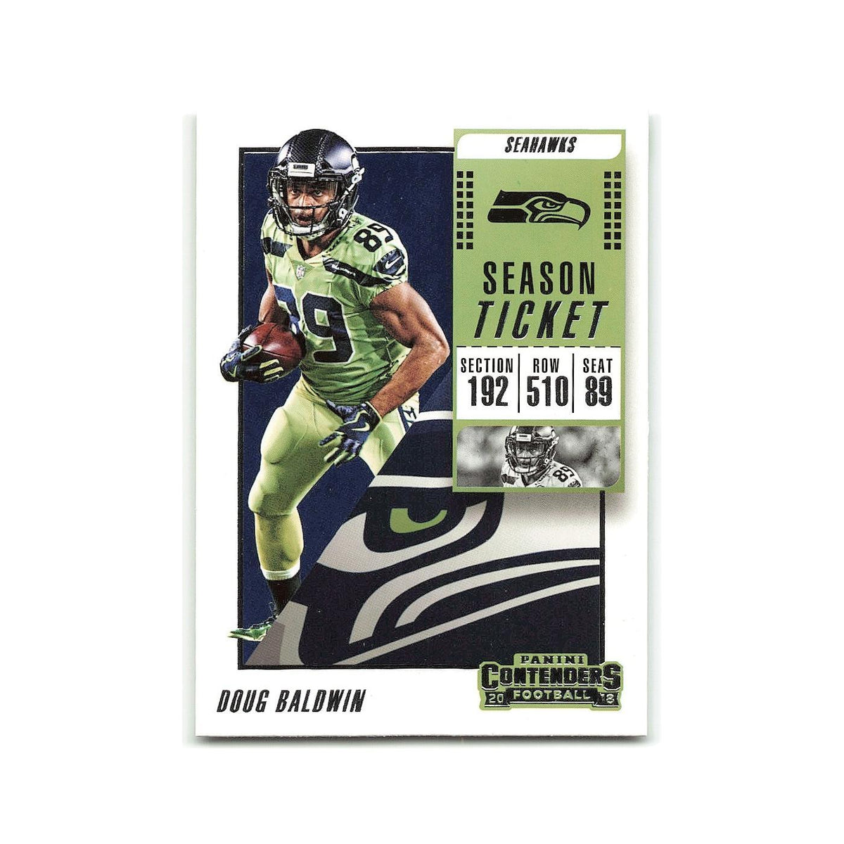 Doug Baldwin 2018 Panini Contenders #11 Seattle Seahawks Football Card NM