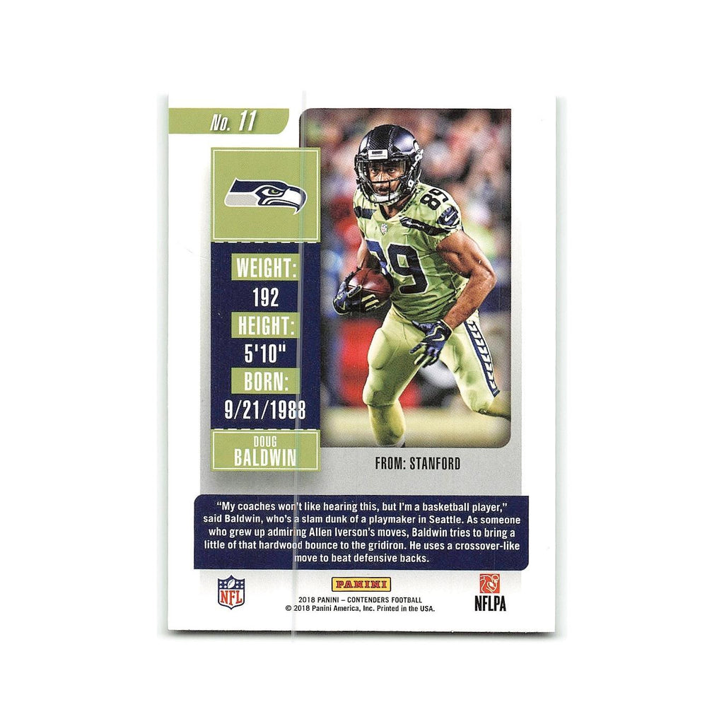 Doug Baldwin 2018 Panini Contenders #11 Seattle Seahawks Football Card NM