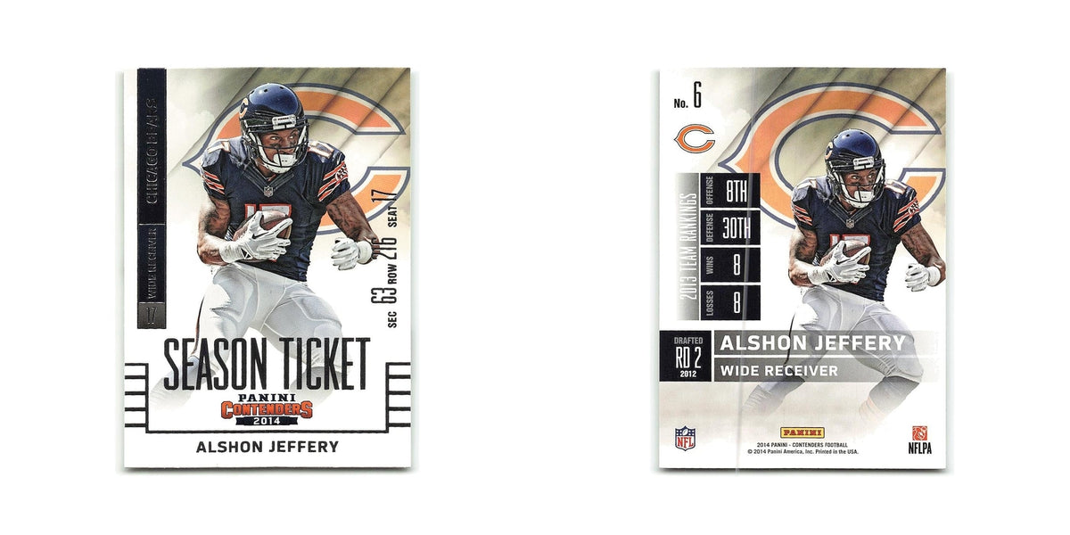 Alshon Jeffery 2014 Panini Contenders #6 Chicago Bears Football Card NM