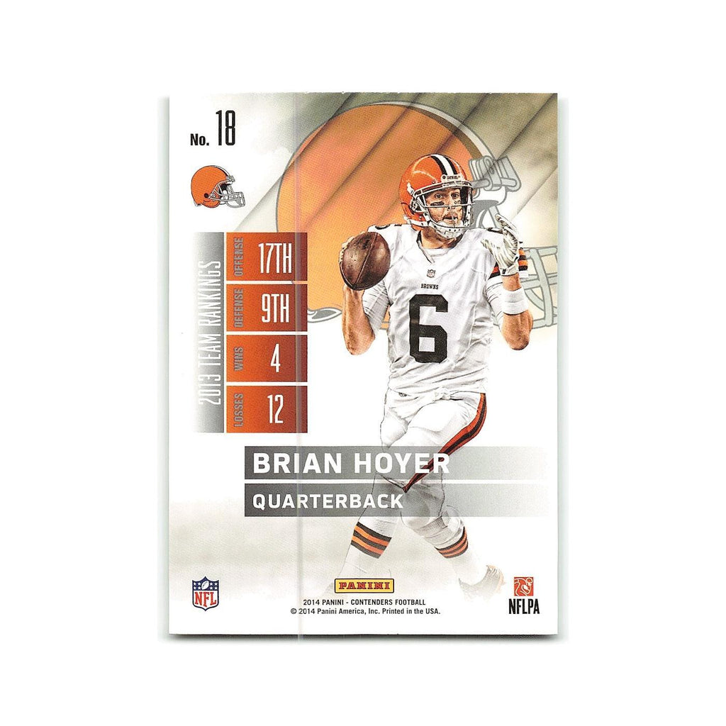 Brian Hoyer 2014 Panini Contenders #18 Cleveland Browns Football Card NM